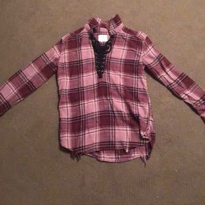American eagle tie up flannel